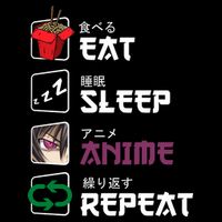 Eat Sleep Anime Repeat Backpack