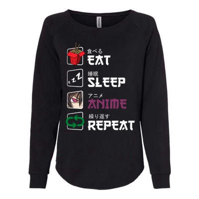 Eat Sleep Anime Repeat Womens California Wash Sweatshirt