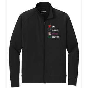 Eat Sleep Anime Repeat Stretch Full-Zip Cadet Jacket