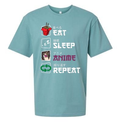 Eat Sleep Anime Repeat Sueded Cloud Jersey T-Shirt