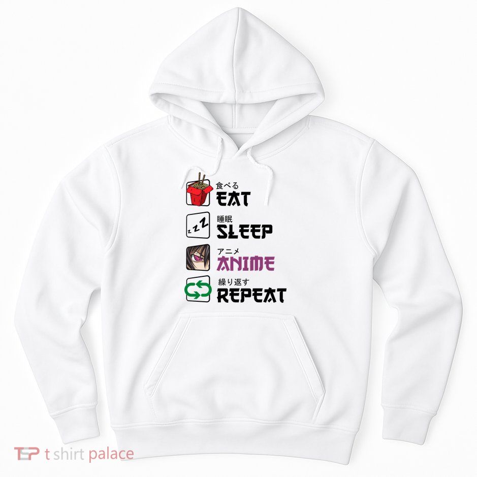 Eat Sleep Anime Repeat Hoodie