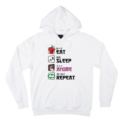 Eat Sleep Anime Repeat Hoodie