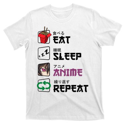 Eat Sleep Anime Repeat T-Shirt