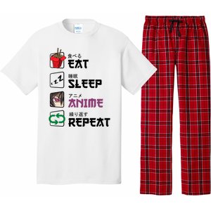 Eat Sleep Anime Repeat Pajama Set