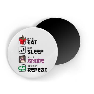 Eat Sleep Anime Repeat Magnet