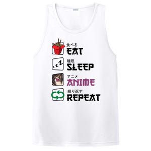 Eat Sleep Anime Repeat PosiCharge Competitor Tank