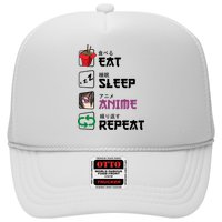 Eat Sleep Anime Repeat Trucker Hat