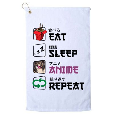 Eat Sleep Anime Repeat Golf Towel