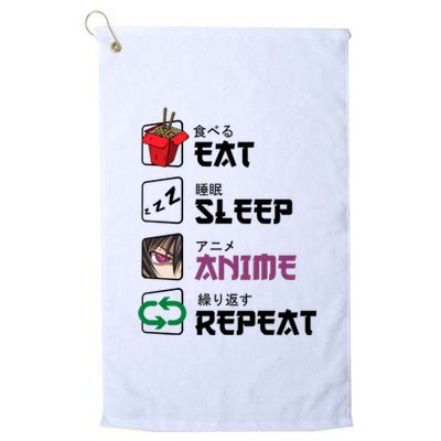 Eat Sleep Anime Repeat Platinum Collection Golf Towel