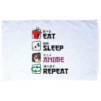 Eat Sleep Anime Repeat Microfiber Hand Towel