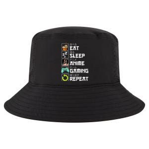 Eat Sleep Anime Gaming Repeat Kawaii Otaku Anime Manga Cool Comfort Performance Bucket Hat