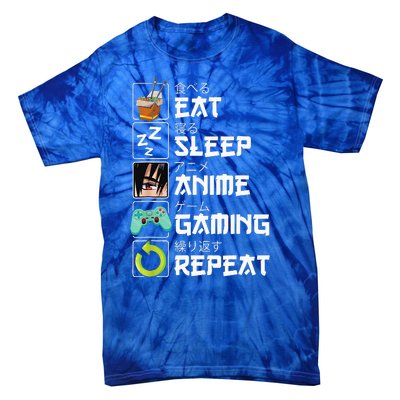 Eat Sleep Anime Gaming Repeat Kawaii Otaku Anime Manga Tie-Dye T-Shirt