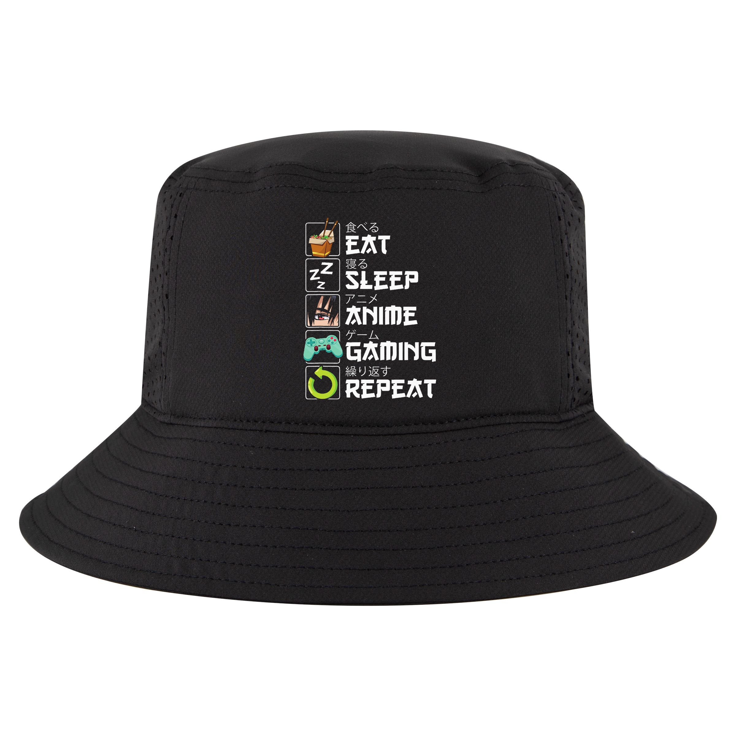 Eat Sleep Anime Gaming Repeat Kawaii Otaku Anime Manga Cool Comfort Performance Bucket Hat
