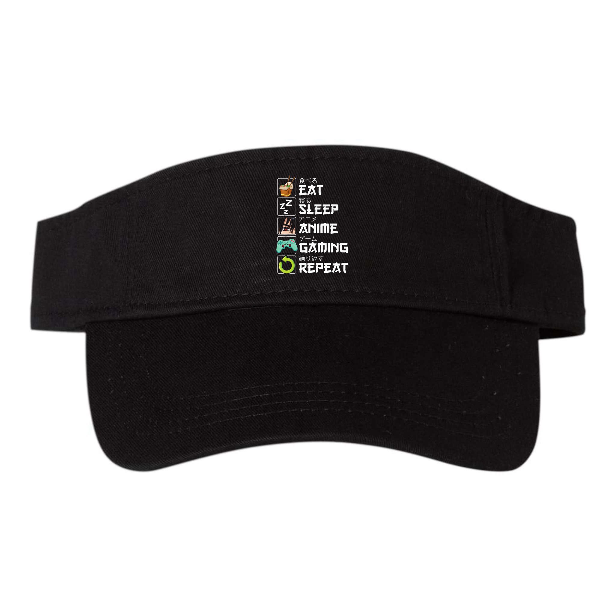 Eat Sleep Anime Gaming Repeat Kawaii Otaku Anime Manga Visor
