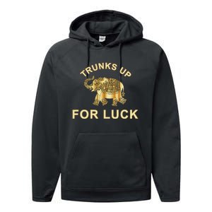 Elephant Spirit Animal Totem Trunks Up For Good Luck Lucky Performance Fleece Hoodie