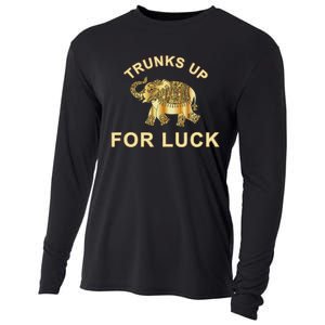 Elephant Spirit Animal Totem Trunks Up For Good Luck Lucky Cooling Performance Long Sleeve Crew