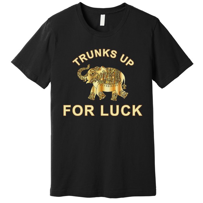 Elephant Spirit Animal Totem Trunks Up For Good Luck Lucky Premium T-Shirt