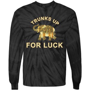 Elephant Spirit Animal Totem Trunks Up For Good Luck Lucky Tie-Dye Long Sleeve Shirt