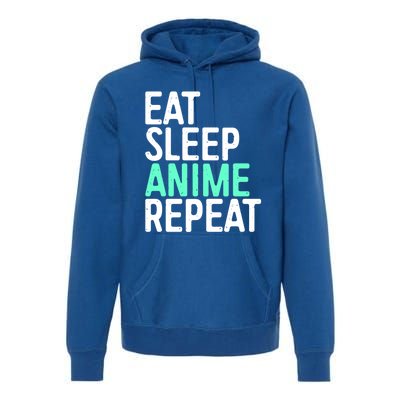 Eat Sleep Anime Repeat Gift Japanese Animation Lover Gift Meaningful Gift Premium Hoodie