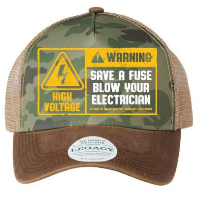 Electrician Save A Fuse Funny Lineman Wireman Retro Vintage Legacy Tie Dye Trucker Hat