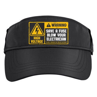 Electrician Save A Fuse Funny Lineman Wireman Retro Vintage Adult Drive Performance Visor