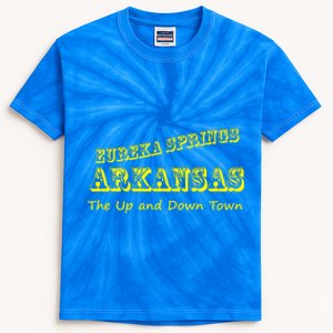 Eureka Springs Arkansas Up And Down Town Souvenir Kids Tie-Dye T-Shirt