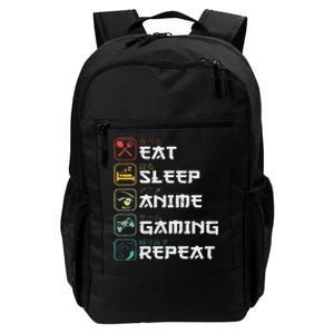 Eat Sleep Anime Gaming Repeat Retro Otaku Anime Manga Daily Commute Backpack