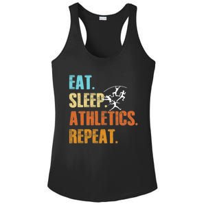 Eat Sleep Athletics Repeat Funny Sports Athletes Premium Ladies PosiCharge Competitor Racerback Tank