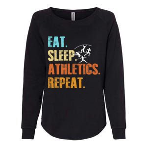 Eat Sleep Athletics Repeat Funny Sports Athletes Premium Womens California Wash Sweatshirt