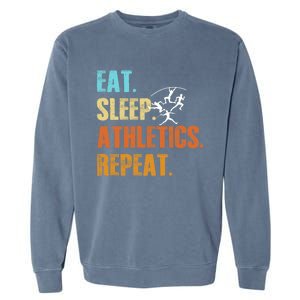 Eat Sleep Athletics Repeat Funny Sports Athletes Premium Garment-Dyed Sweatshirt