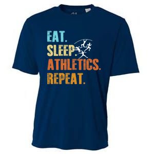 Eat Sleep Athletics Repeat Funny Sports Athletes Premium Cooling Performance Crew T-Shirt