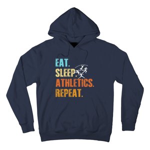 Eat Sleep Athletics Repeat Funny Sports Athletes Premium Hoodie