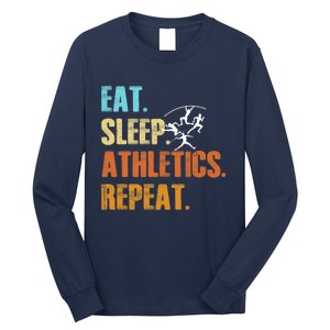 Eat Sleep Athletics Repeat Funny Sports Athletes Premium Long Sleeve Shirt