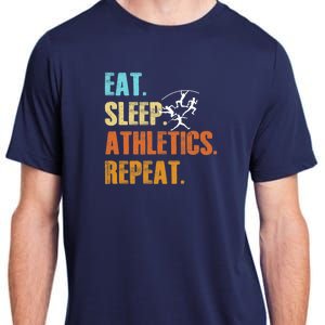 Eat Sleep Athletics Repeat Funny Sports Athletes Premium Adult ChromaSoft Performance T-Shirt