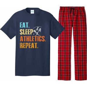 Eat Sleep Athletics Repeat Funny Sports Athletes Premium Pajama Set