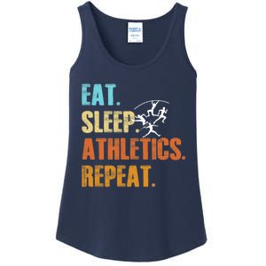 Eat Sleep Athletics Repeat Funny Sports Athletes Premium Ladies Essential Tank