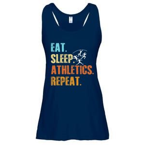 Eat Sleep Athletics Repeat Funny Sports Athletes Premium Ladies Essential Flowy Tank