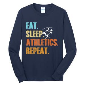 Eat Sleep Athletics Repeat Funny Sports Athletes Premium Tall Long Sleeve T-Shirt