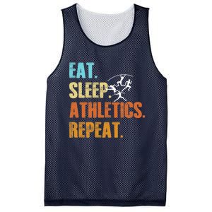 Eat Sleep Athletics Repeat Funny Sports Athletes Premium Mesh Reversible Basketball Jersey Tank