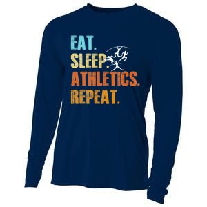 Eat Sleep Athletics Repeat Funny Sports Athletes Premium Cooling Performance Long Sleeve Crew