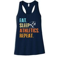 Eat Sleep Athletics Repeat Funny Sports Athletes Premium Women's Racerback Tank