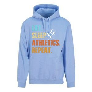 Eat Sleep Athletics Repeat Funny Sports Athletes Premium Unisex Surf Hoodie