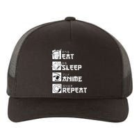 Eat Sleep Anime Repeat Manga Yupoong Adult 5-Panel Trucker Hat