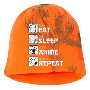 Eat Sleep Anime Repeat Manga Kati - Camo Knit Beanie