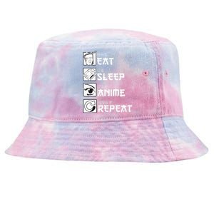 Eat Sleep Anime Repeat Manga Tie-Dyed Bucket Hat