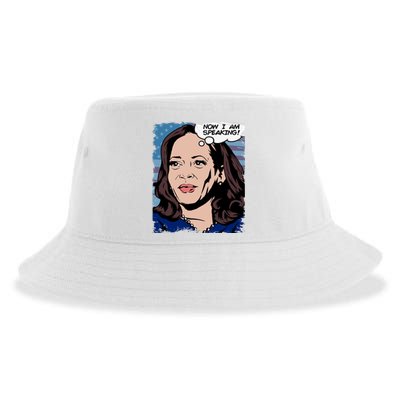 Now I Am Speaking Kamala Harris Sustainable Bucket Hat