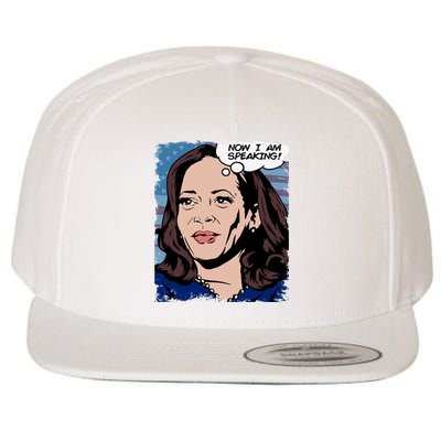 Now I Am Speaking Kamala Harris Wool Snapback Cap