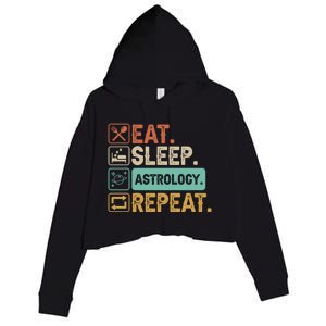 Eat Sleep Astrology Repeat Astrology Great Gift Crop Fleece Hoodie