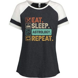 Eat Sleep Astrology Repeat Astrology Great Gift Enza Ladies Jersey Colorblock Tee