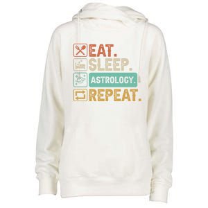 Eat Sleep Astrology Repeat Astrology Great Gift Womens Funnel Neck Pullover Hood